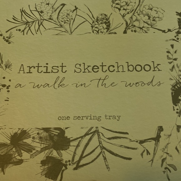 Artist Sketchbook “a walk in the woods” serving tray -hard to find out of stock - Picture 3 of 10